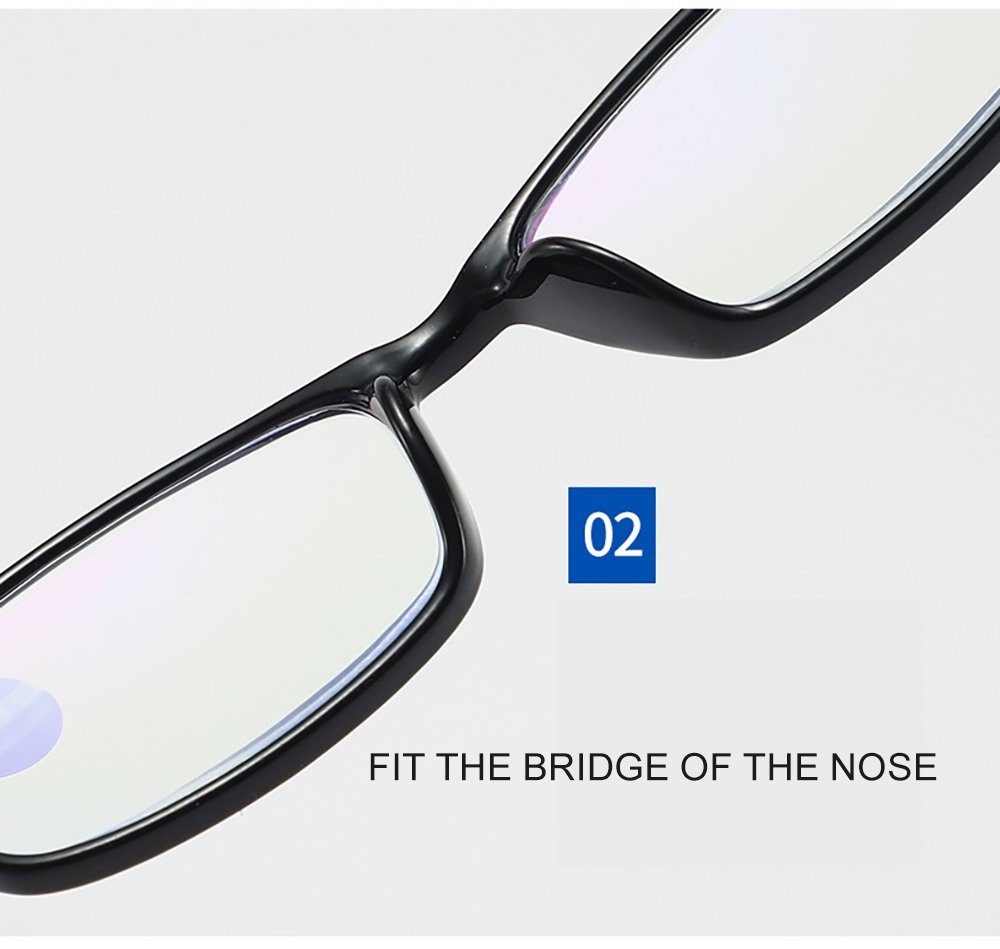 PACIEA Lesebrille Mode bedruckte blaue anti Gläser weiß Rahmen presbyopische