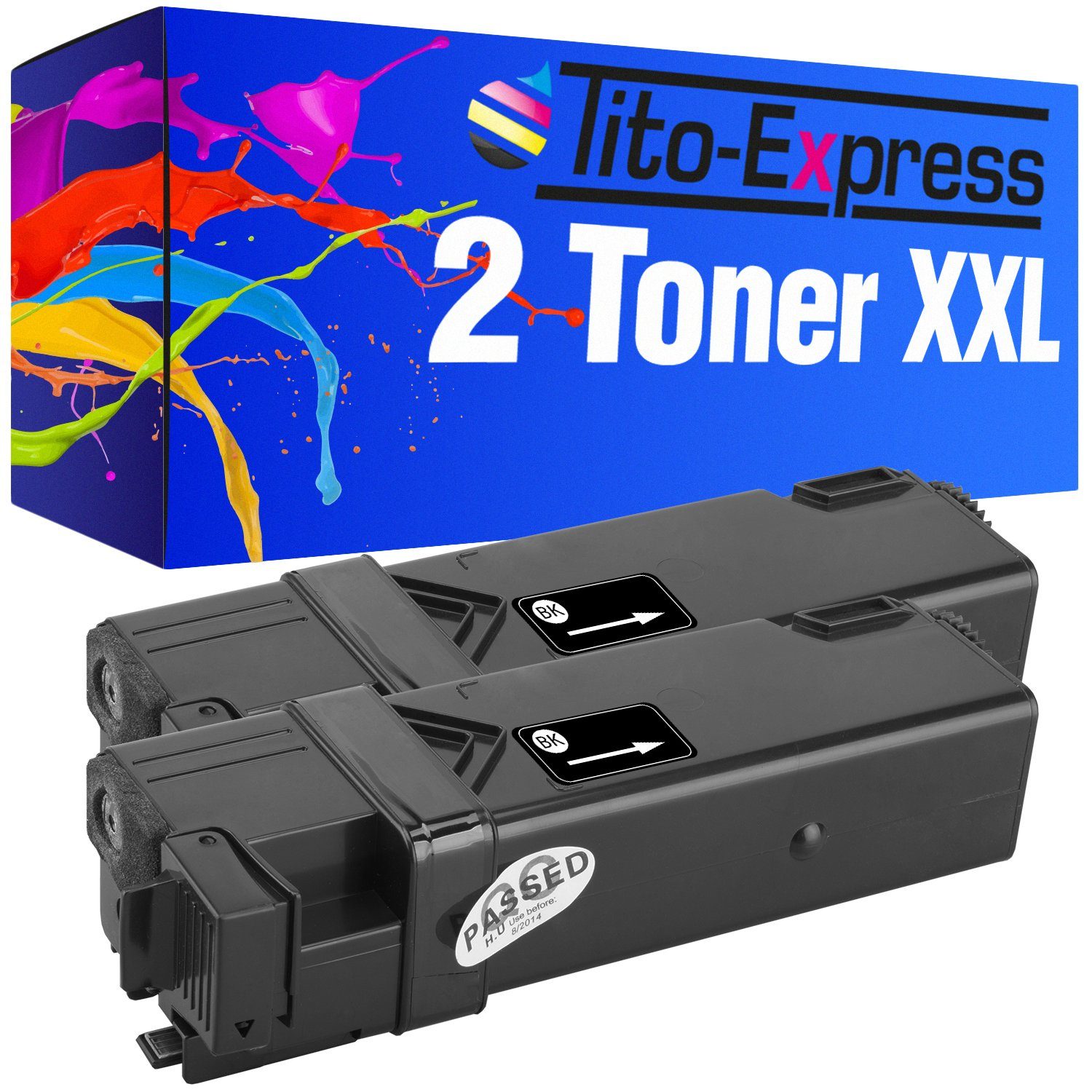Tito-Express Tonerpatrone 2er Set ersetzt Dell 1320 Dell-1320 Dell1320 Black, für Dell 1250c 1350cnw 1355cn 1355cnw
