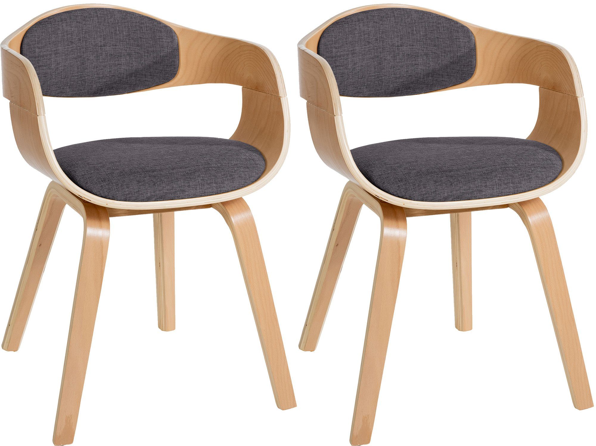 CLP Esszimmerstuhl Kingston Stoff (2er Set), günstig online kaufen