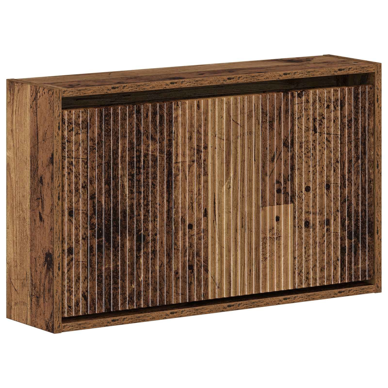 vidaXL Schuhregal Wandmontierter Schuhschrank ARNHEM 71 x 17 x 43 cm Altholz