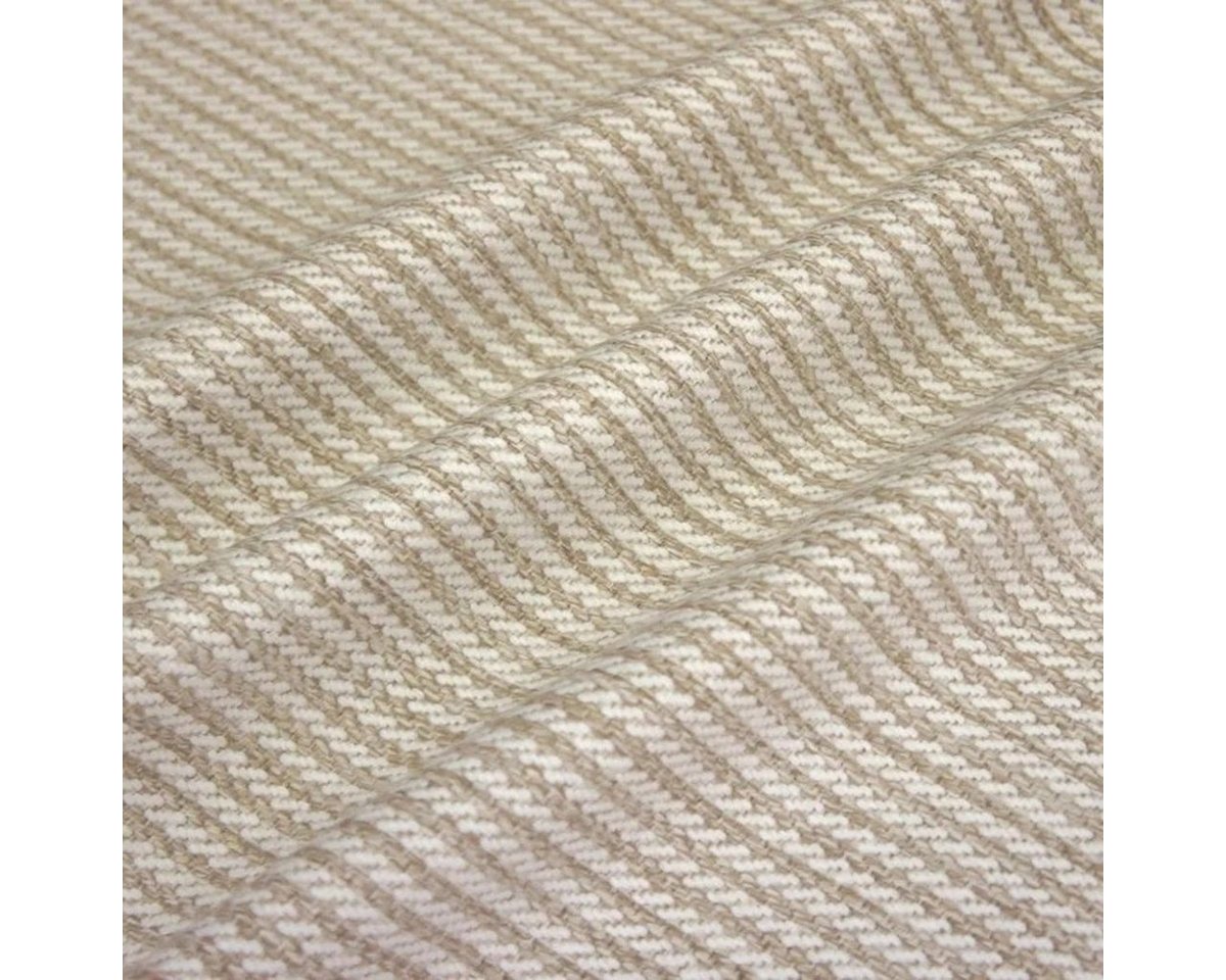 Thumbnail - Stofferia Stoff Outdoorstoff Flechtmuster Jimmiz Treccia Ecru Bianco, Breite 140 cm, Meterware