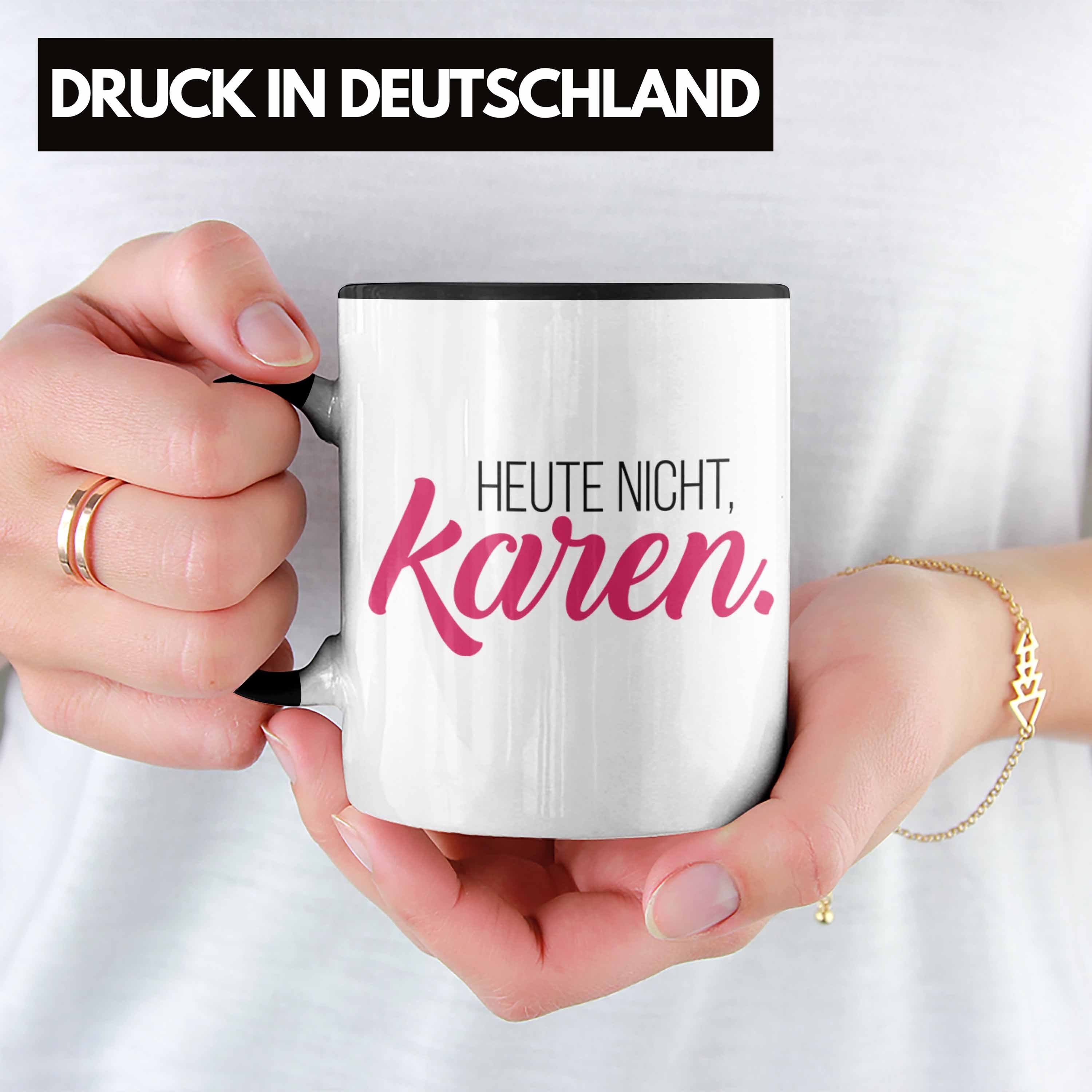 Tasse Geschenk Trendation Name für Tasse Karen Geschenkidee Karen Schwarz Geburtstag - - Trendation