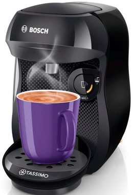 TASSIMO Kapselmaschine Happy TAS1002N, über 70 Getränke, platzsparend, vollautomatisch, geeignet für alle Tassen, Wassertank 0,7 L, schwarz