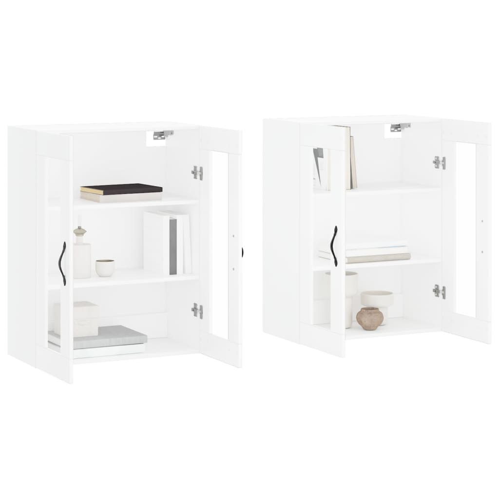 vidaXL Sideboard Wandschränke 2 Stk. Weiß günstig online kaufen