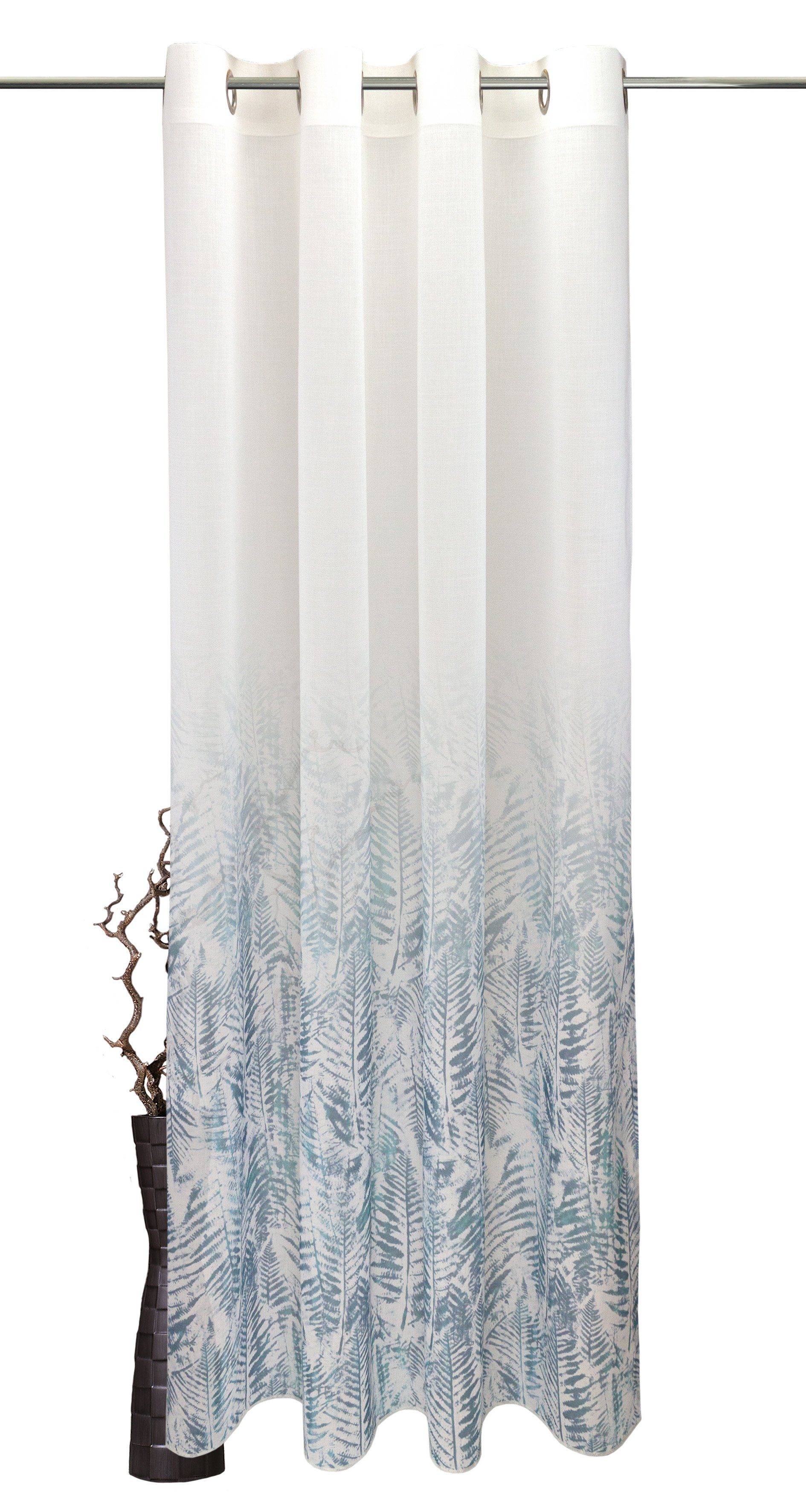 Vorhang Alessa, VHG, Ösen (1 St), Digitaldruck, Farbverlauf, Aquarell blau