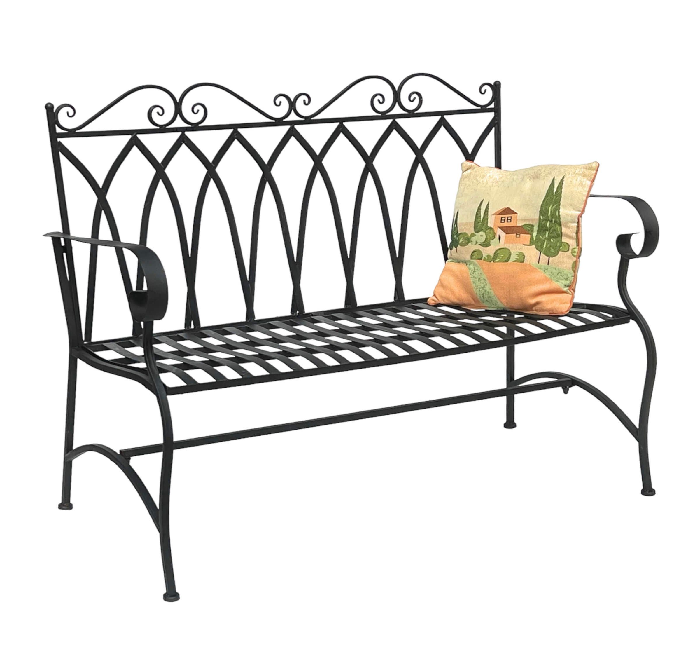 Gartenbank Metall 2 Sitzer Wetterfest Sitzbank Garten Bank Antik 18940