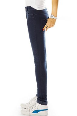 be styled Röhrenjeans Röhrige low waist Jeanshose mit langer Knopfleiste - Damen - j41g mit Stretch-Anteil, 5-Pocket-Style, skinny, eng, low waist, hüftig