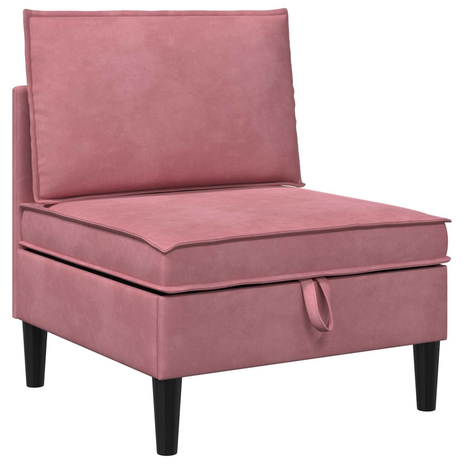 vidaXL Sofa Mittels Sofa mit Stauraum Rosa Samt, 1 Teile