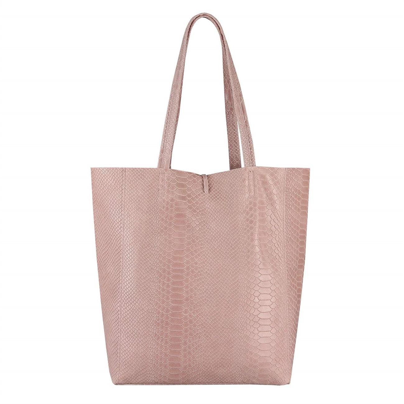 ITALYSHOP24 Schultertasche Made in Italy Damen Premium Leder SHOPPER Tasche günstig online kaufen