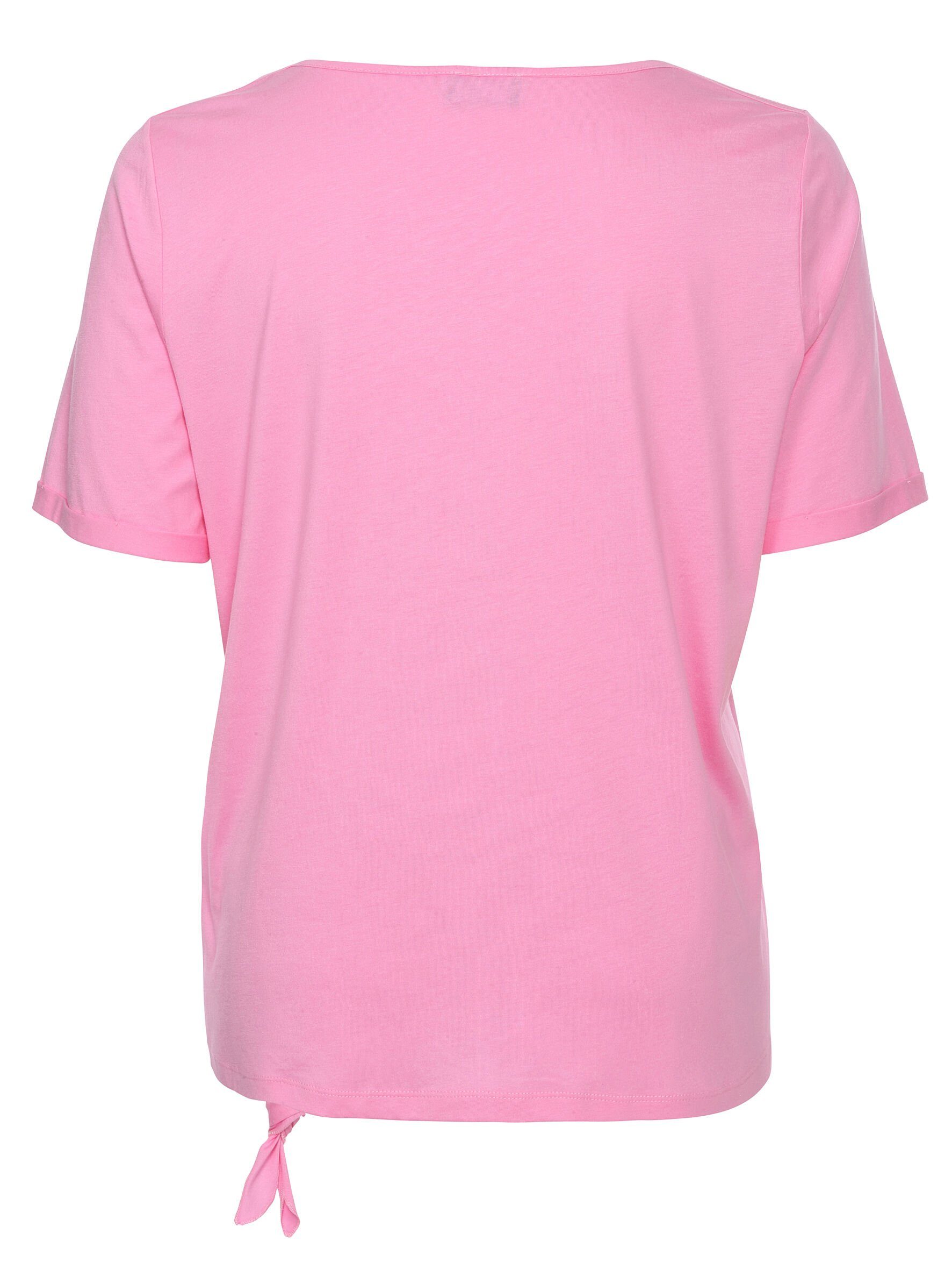T-Shirt multicolor Glitzerdetails Kurzarmshirt Locker-leichtes APPIA mit VIA rouge DUE