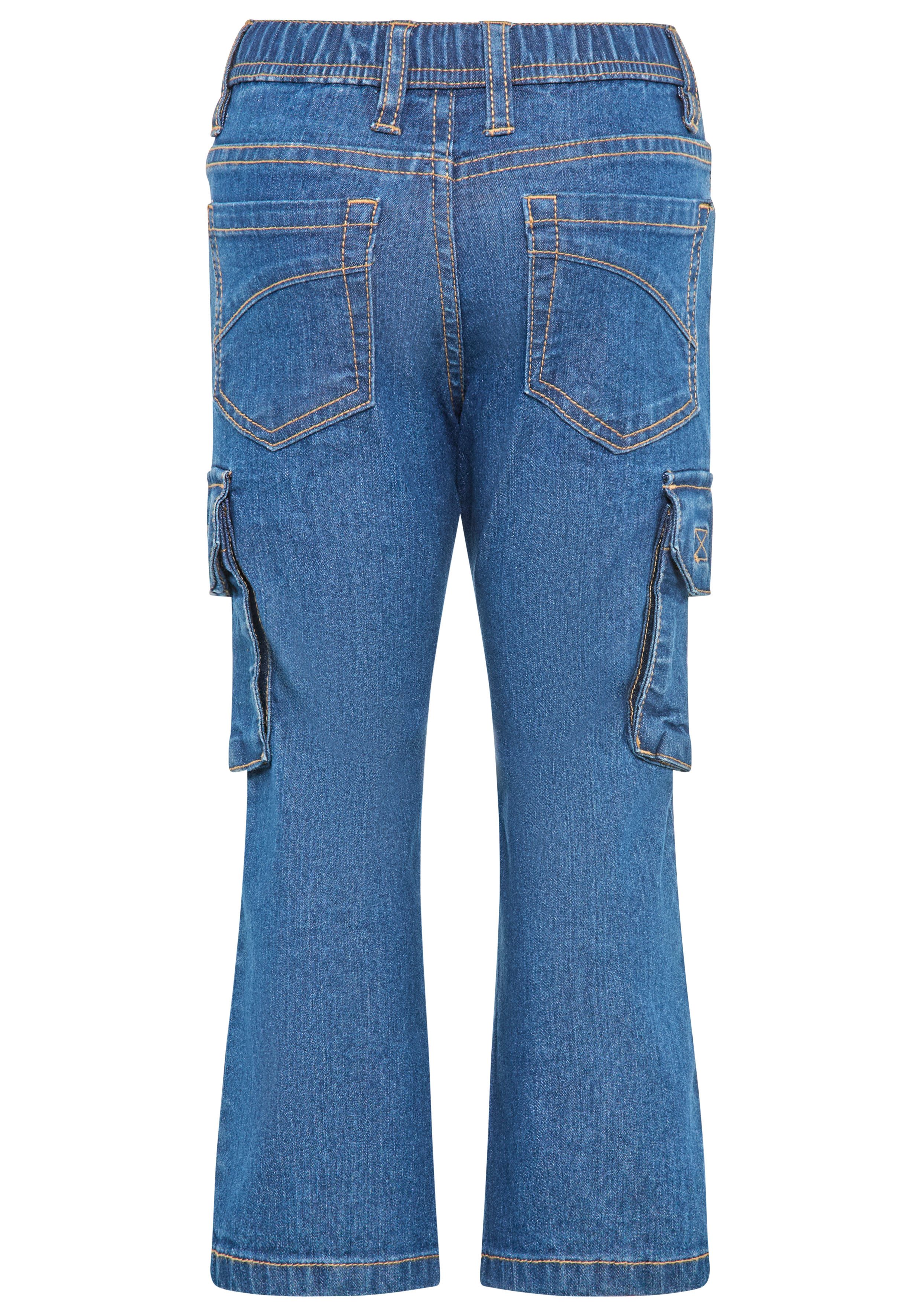 KangaROOS Schlupfjeans Cargo-Jeans für kleine Jungen Stretchjeans mit coolen Cargotaschen