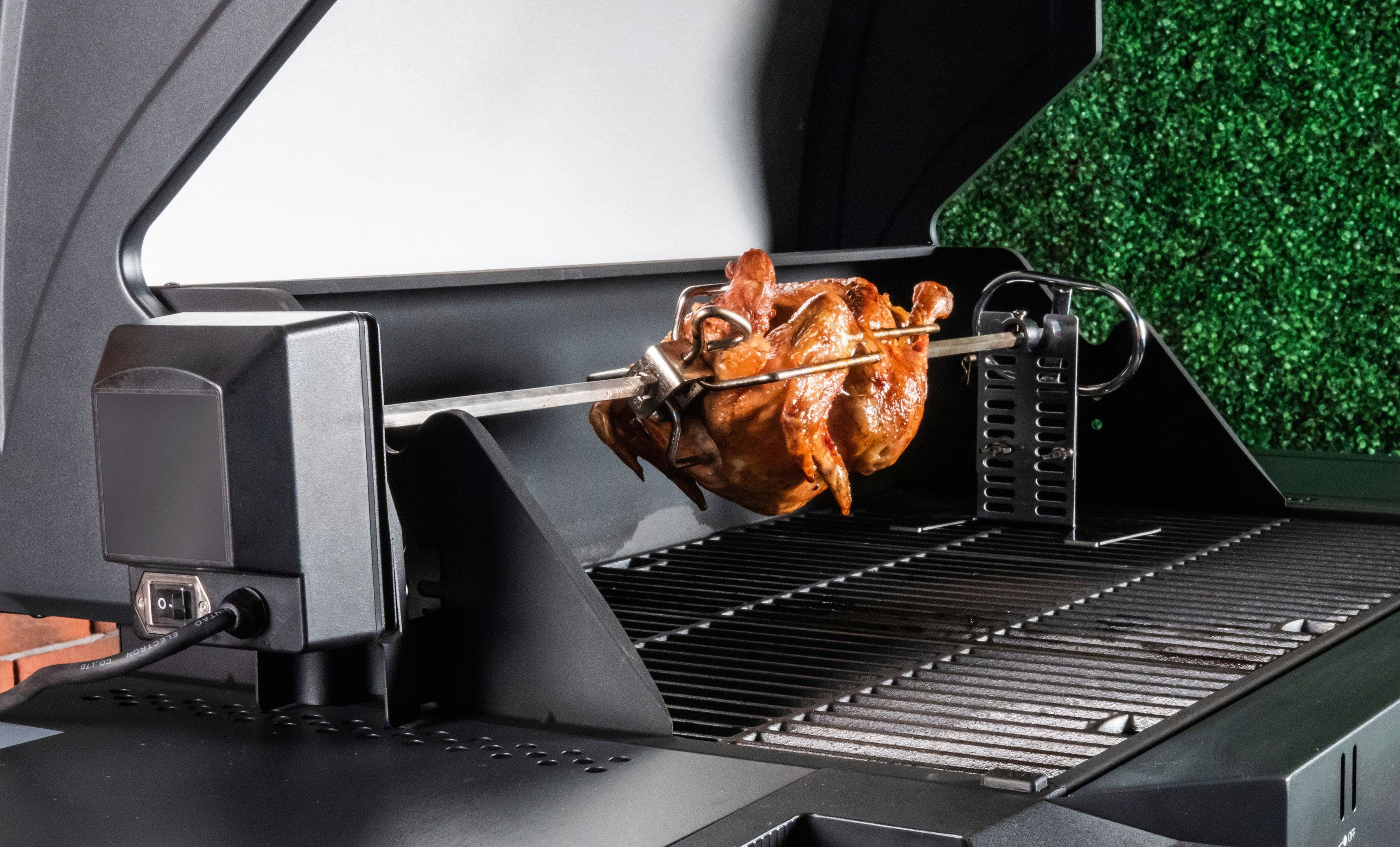 Buschbeck Drehspieß Rotisserie, elektrischer Antrieb, hochwertiger Edelstahl, Länge 61 cm
