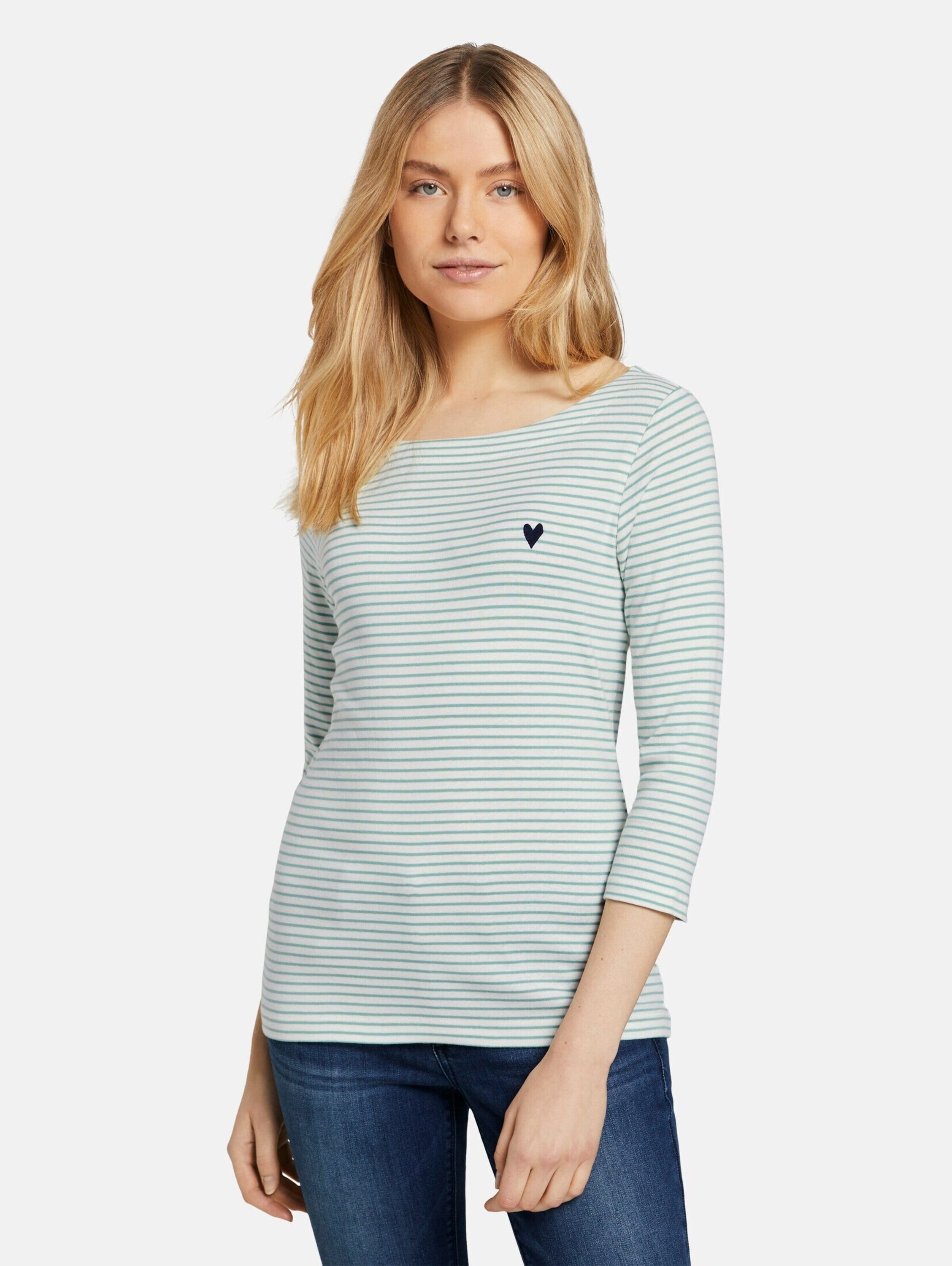 TOM TAILOR 3/4-Arm-Shirt (1-tlg) Stickerei günstig online kaufen