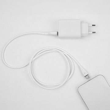 Forever Ladekabel / Datenkabel USB - USB-C 1,0 m 6A Weiß Smartphone-Kabel, (100 cm)