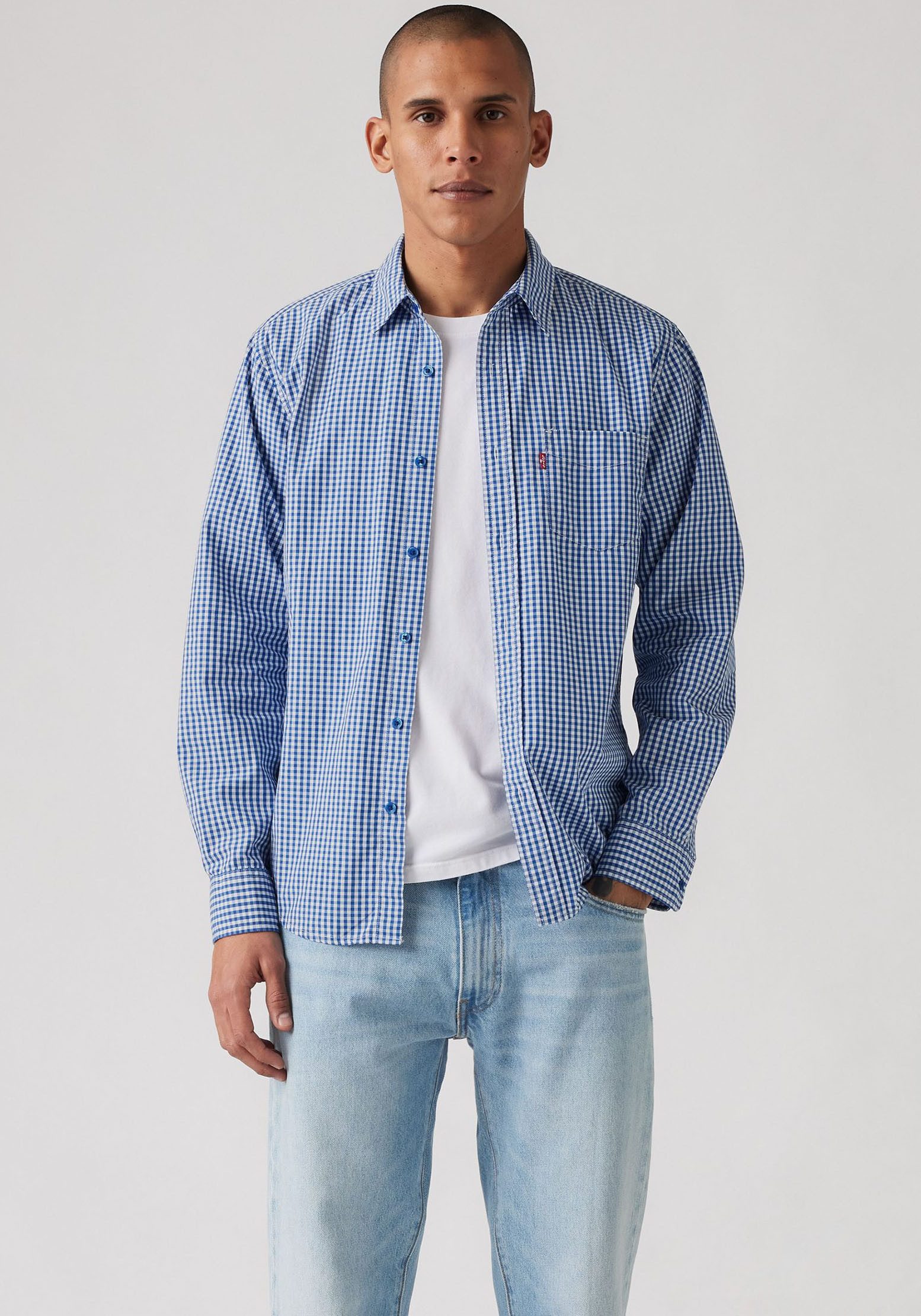 Levi's® Karohemd SUNSET 1 POCKET STAND mit Brusttasche