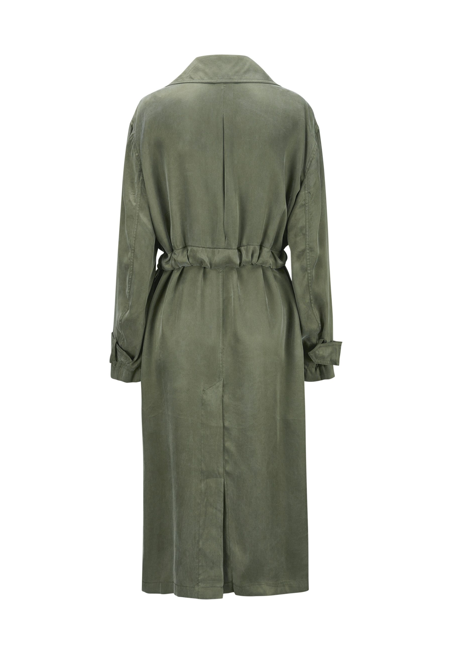 Milestone Trenchcoat MSIzzy Damen Mantel Jacke lang mit Rückenschlitz