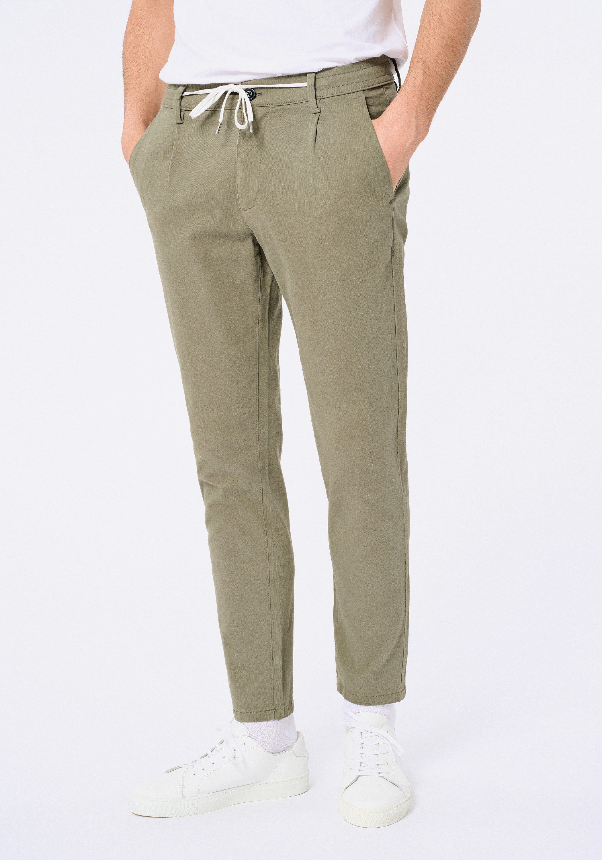 LINDBERGH Stoffhose Freizeithose Carrot Fit, Cropped