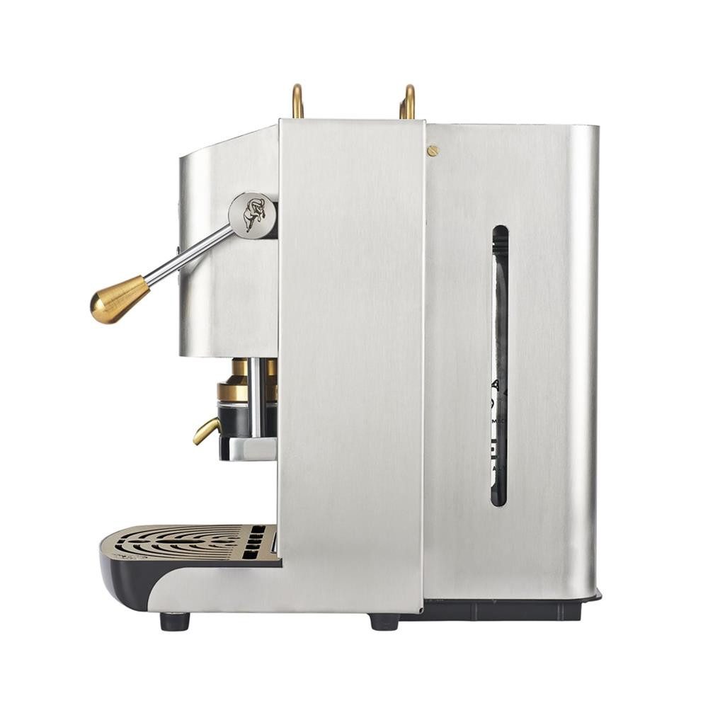 Faber Coffee Machines Espressomaschine Pro Inox Deluxe Matt Satin Kaffeepadmaschine, 44mm ESE Pads, Kompakte und elegante Bauform
