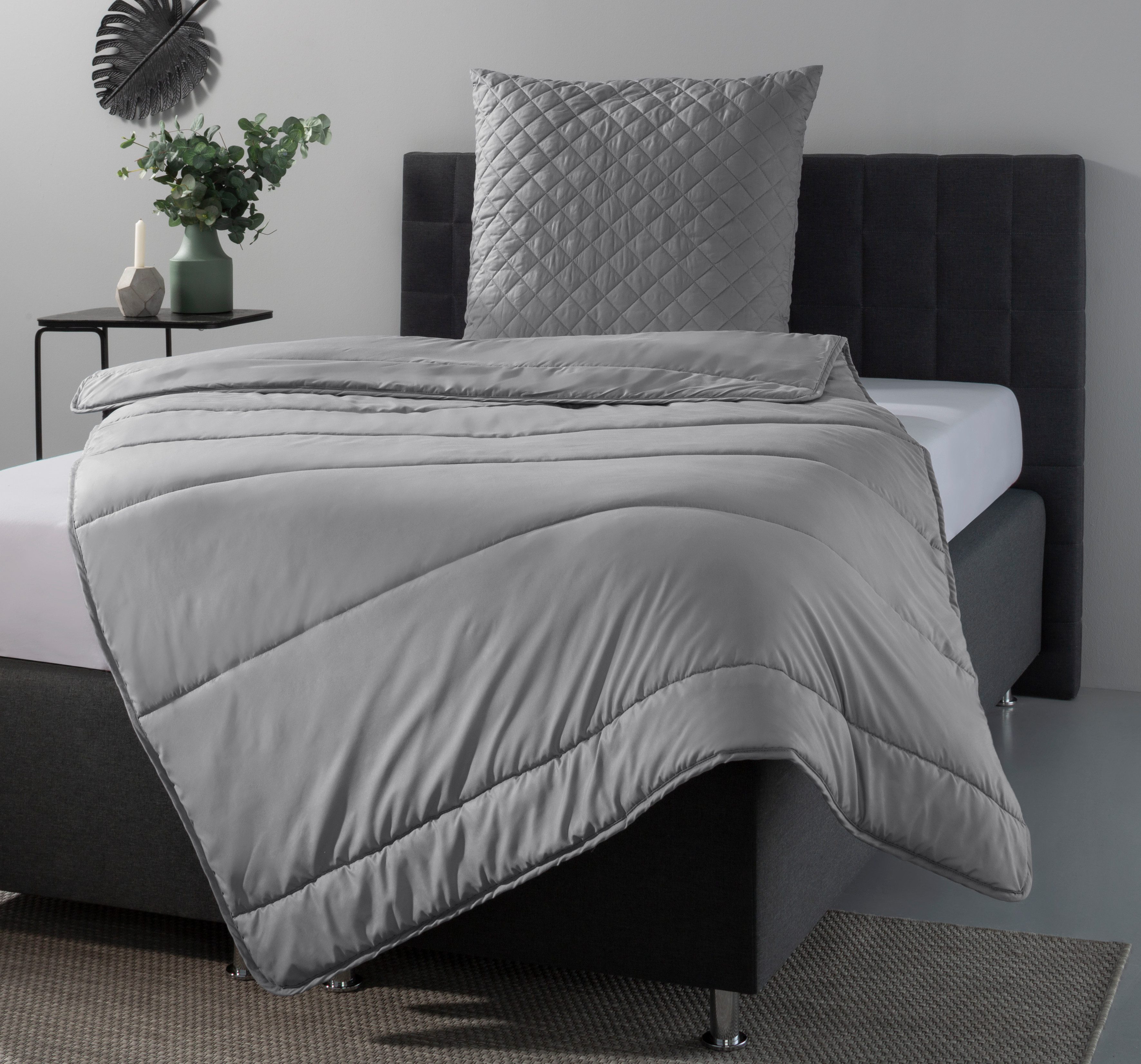 OTTO home Microfaserbettdecke + Microfaserkissen Clarra Spar Set, Decke + K günstig online kaufen