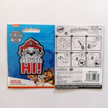 PAW PATROL Aufnäher Bügelbild, Aufbügler, Applikationen, Patches, Flicken, zum aufbügeln, Polyester, Marshall Hi! - Größe: 0 x 0 cm