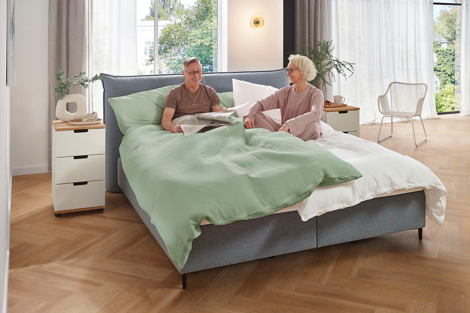 Primera Bettwäsche Halbleinen-Bettwäsche, Halbleinen, 2 teilig, Uni – Bild 5 von 5