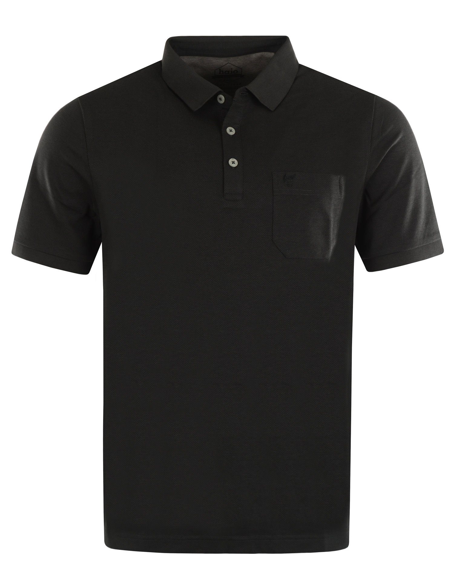 Hajo Poloshirt Herren Poloshirt (1-tlg) Soft Knit 100 schwarz