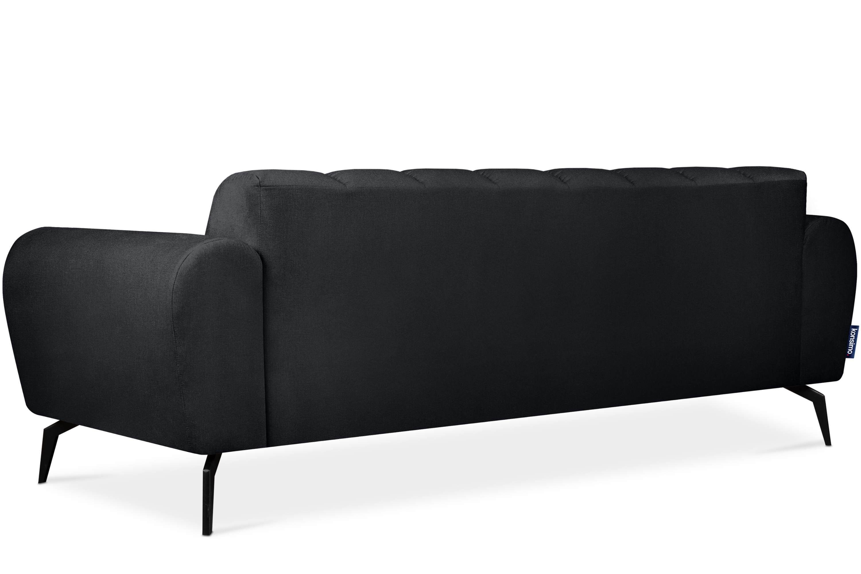 dunkelgrau Eigenschaften Sofa 3 mit | Design, Konsimo RUBERO Sitzer, dunkelgrau Sofa modernes Gewebe wasserabweisenden