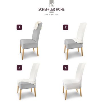 Stuhlhusse Stretch Jacquard Lea Stuhlhussen, sh SCHEFFLER-HOME LIVE HOMESTYLE