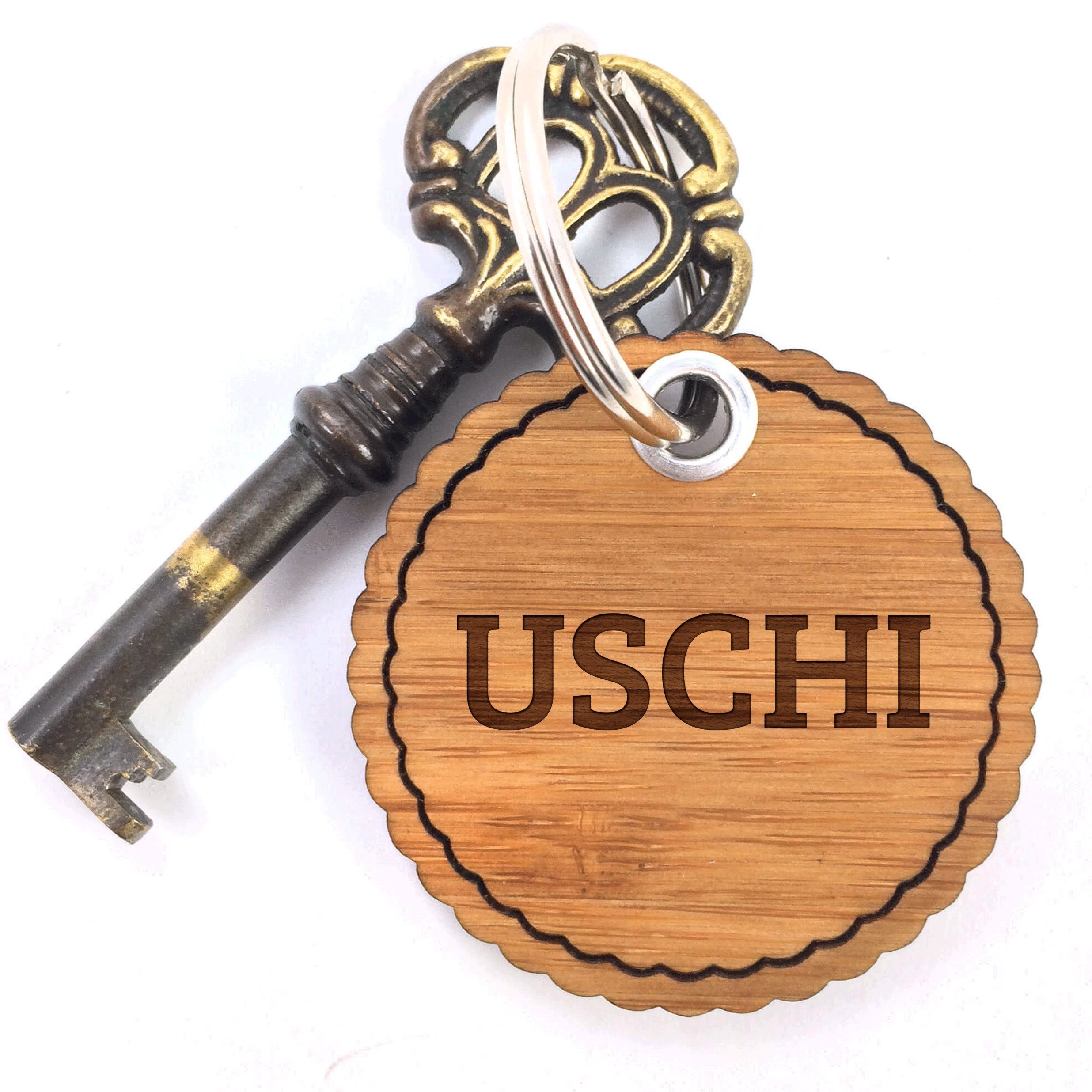 Uschi Mr. (1-tlg) Schlüsselanhänger Schlüsselband, Geschenk, Spruch, Panda & - Schlüsselanhänger, Taschenan Mrs.