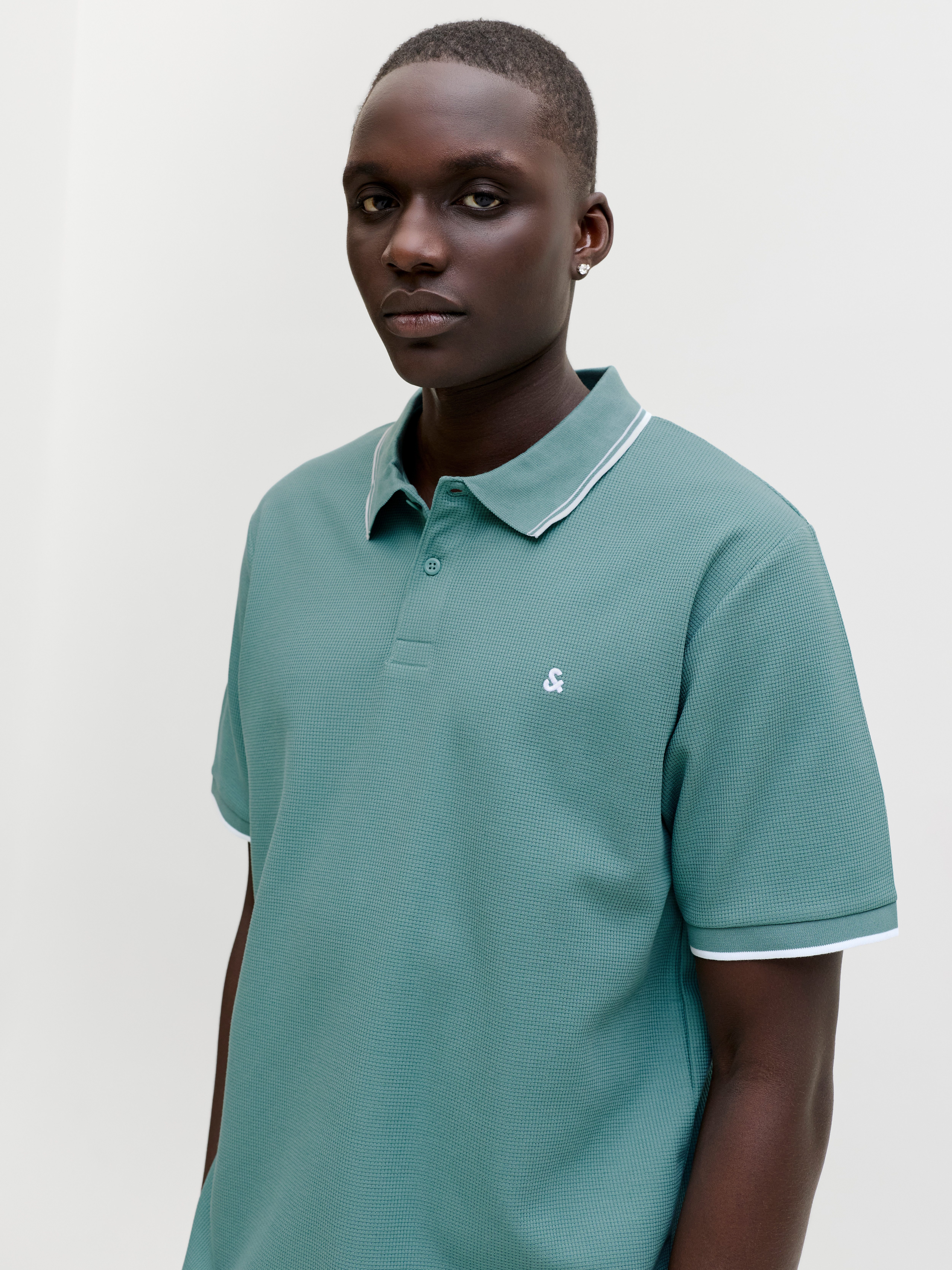 Jack & Jones Poloshirt JJEAUSTIN POLO SS NOOS Materialmix, regular fit