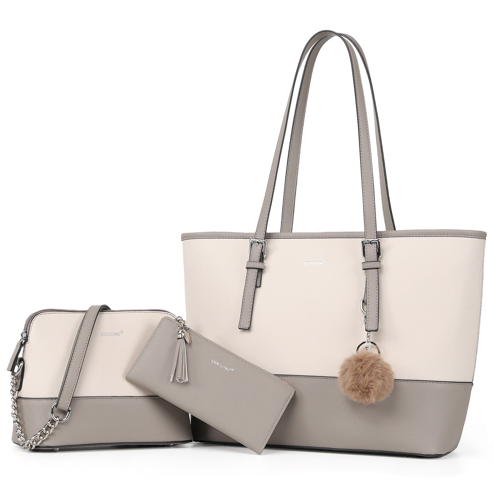 TAN.TOMI Shopper 3-Tlg Handtasche Damen Schultertasche Handtaschen Tragetas günstig online kaufen