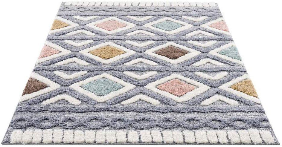 Hochflor-Teppich Focus rechteckig, Höhe: mm, 20 Tief Carpet Boho-Teppich, City, Wohnzimmer mehrfarbig 3382, Struktur, Hoch besonders weich