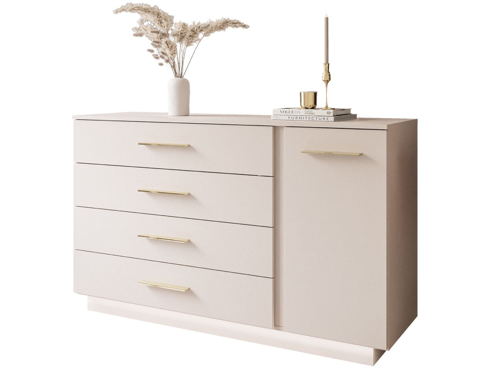 yourhouse24 Kommode LUNA II Sideboard 1D4S mit LED Beleuchtung