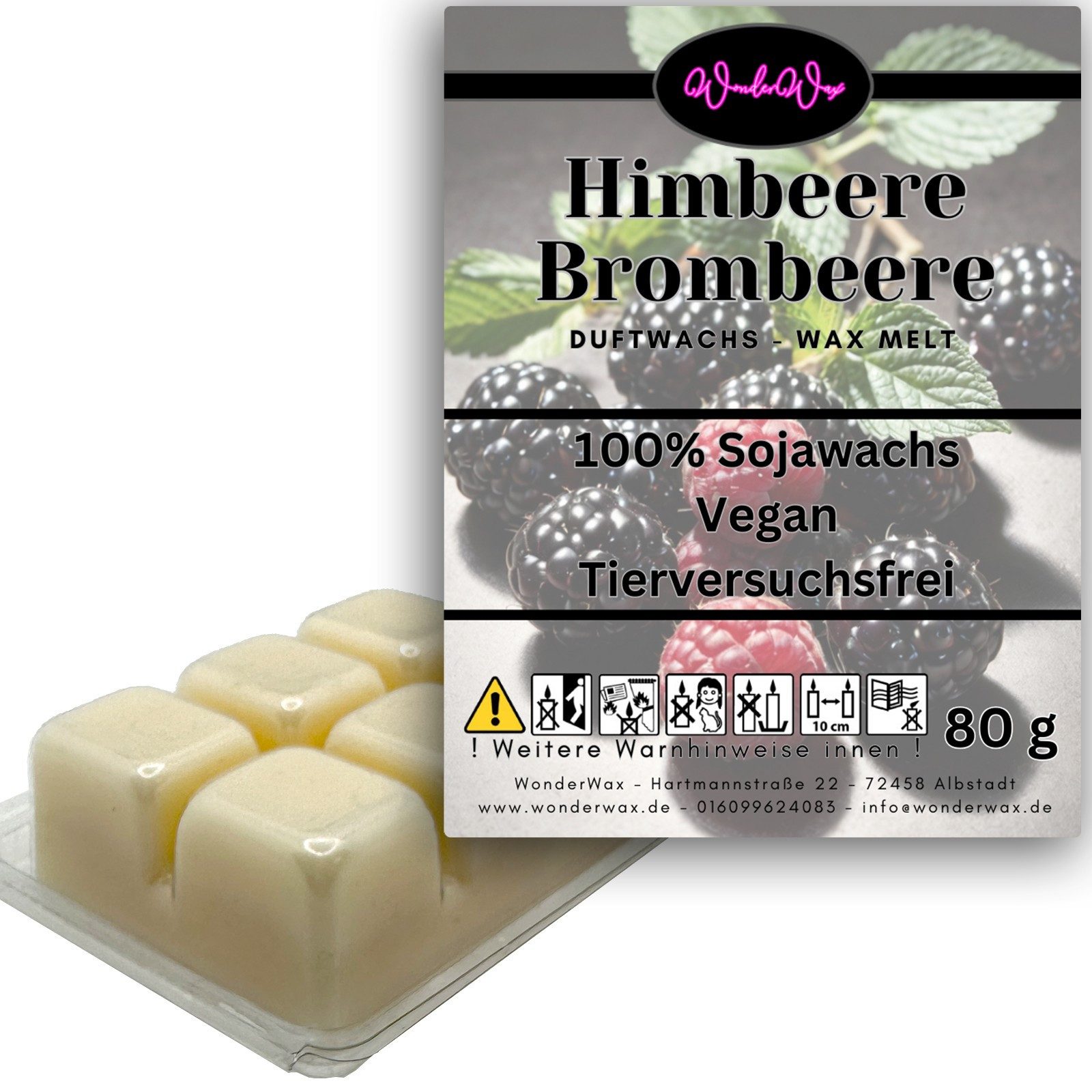 WonderWax WonderWax® Duftwachs 6 Würfel, (Himbeeren & Brombeeren), Duftrichtung: Himbeeren & Brombeeren