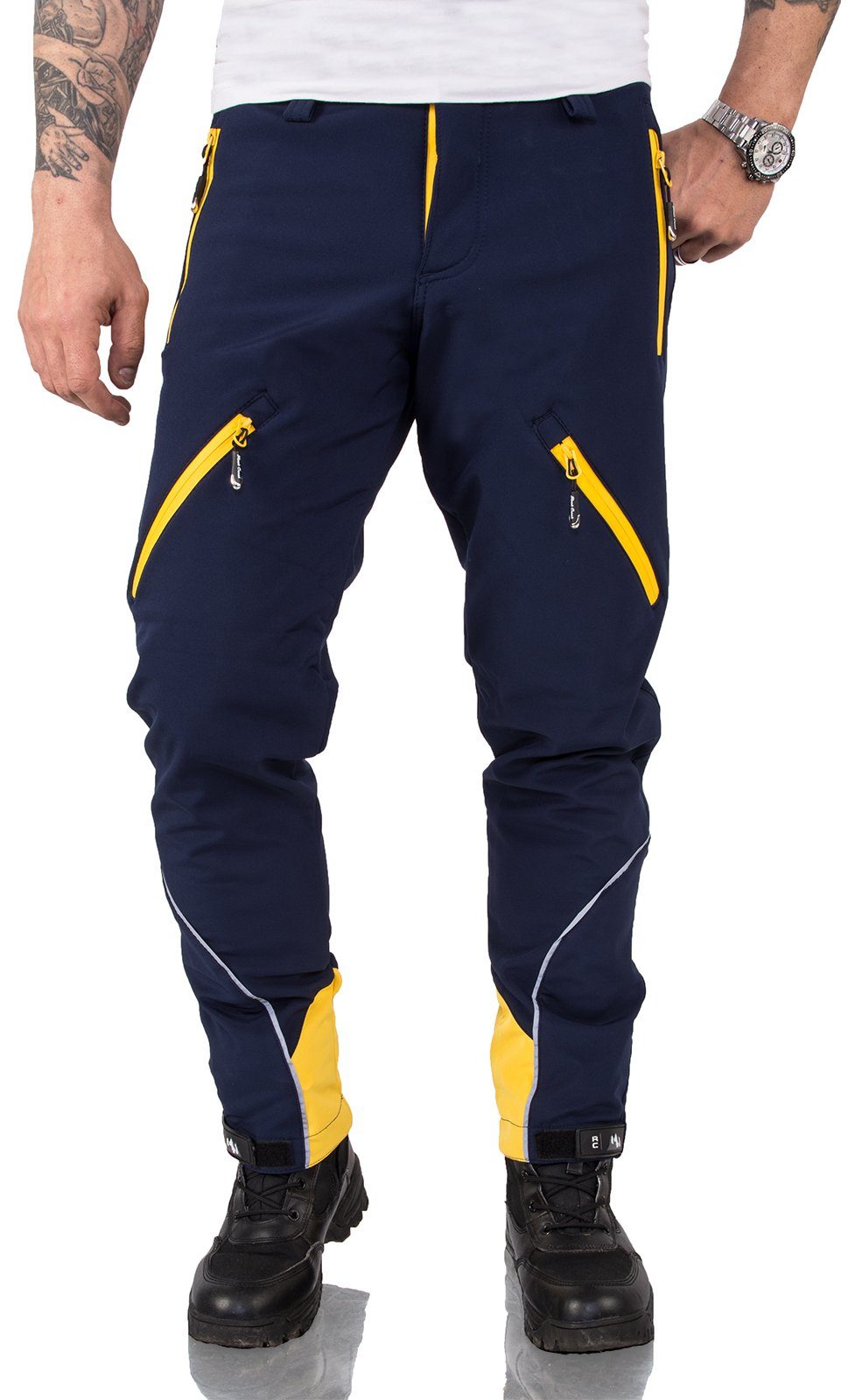 Rock Creek Softshellhose Herren Softshellhose Wanderhose H-233 Navy