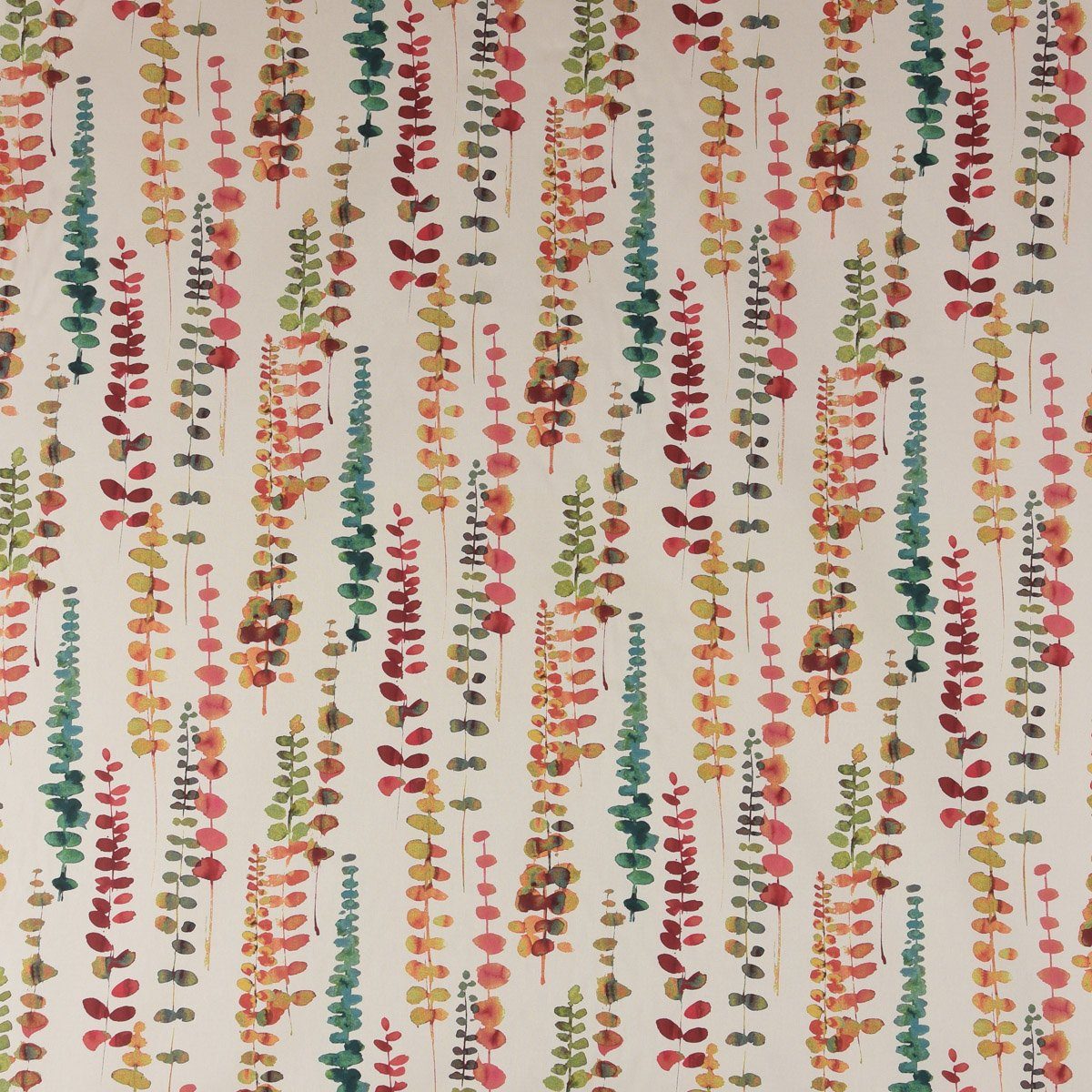 SCHÖNER LEBEN. Dekokissen SCHÖNER LEBEN. Kissenhülle Ranken Blätter Aquarell beige terrakotta