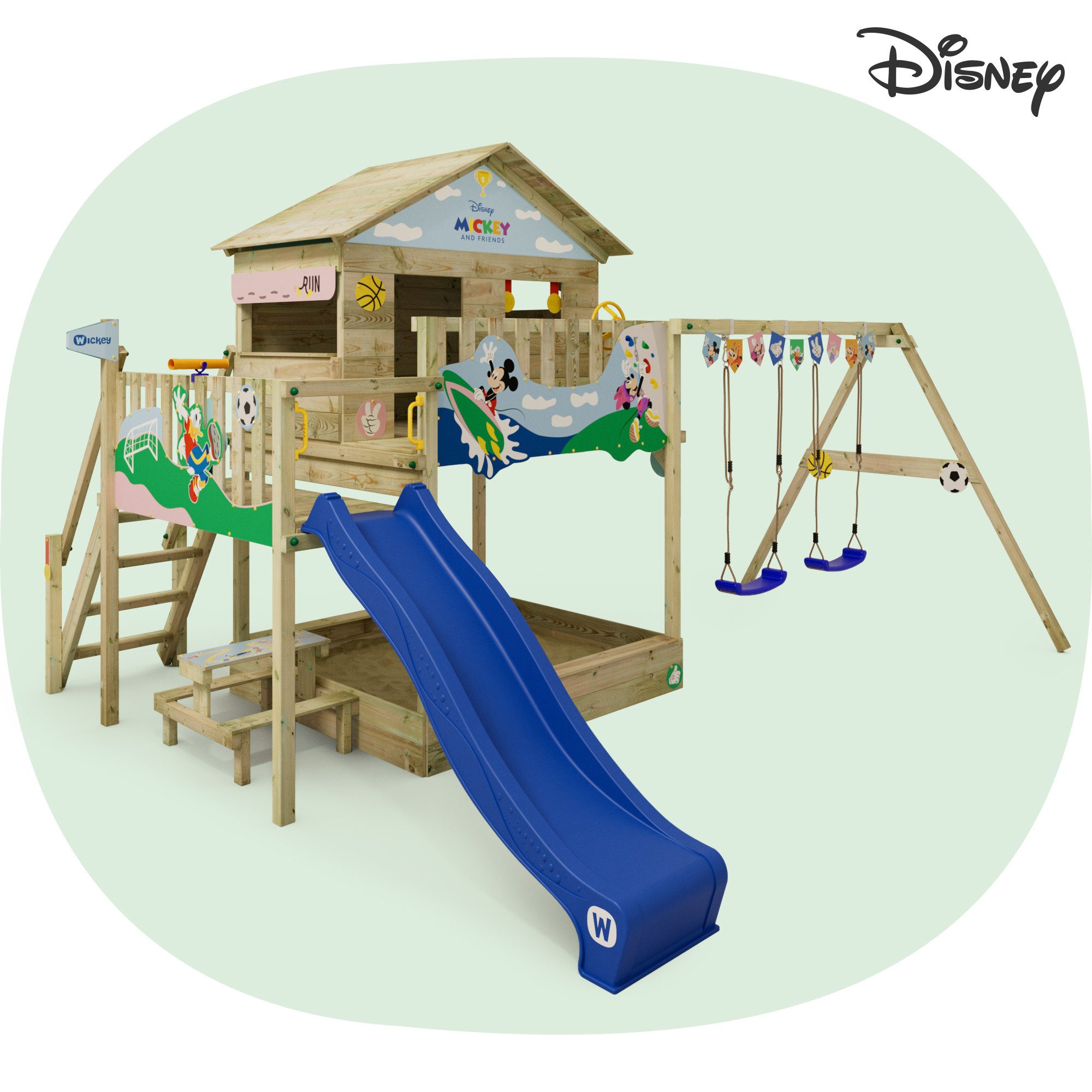 Wickey Spielturm Disney’s Quest – Klettergerüst in verschiedenen Disney Motiven, Unvergessliche Disney-Momente für Kinder mit 10 Jahren Garantie*
