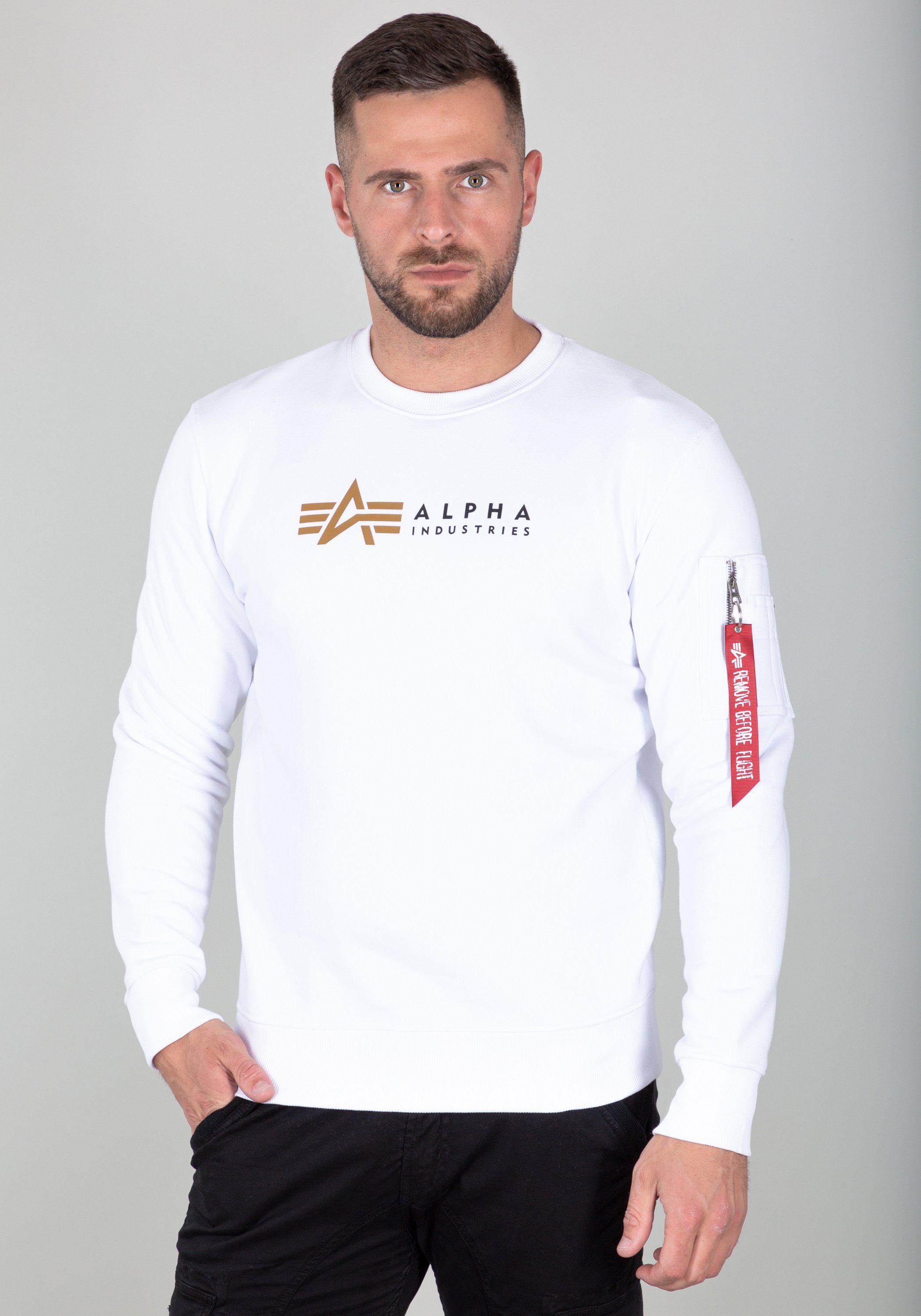 Industries Sweater Sweatshirts Sweater Alpha Alpha Industries Men - white Alpha Label