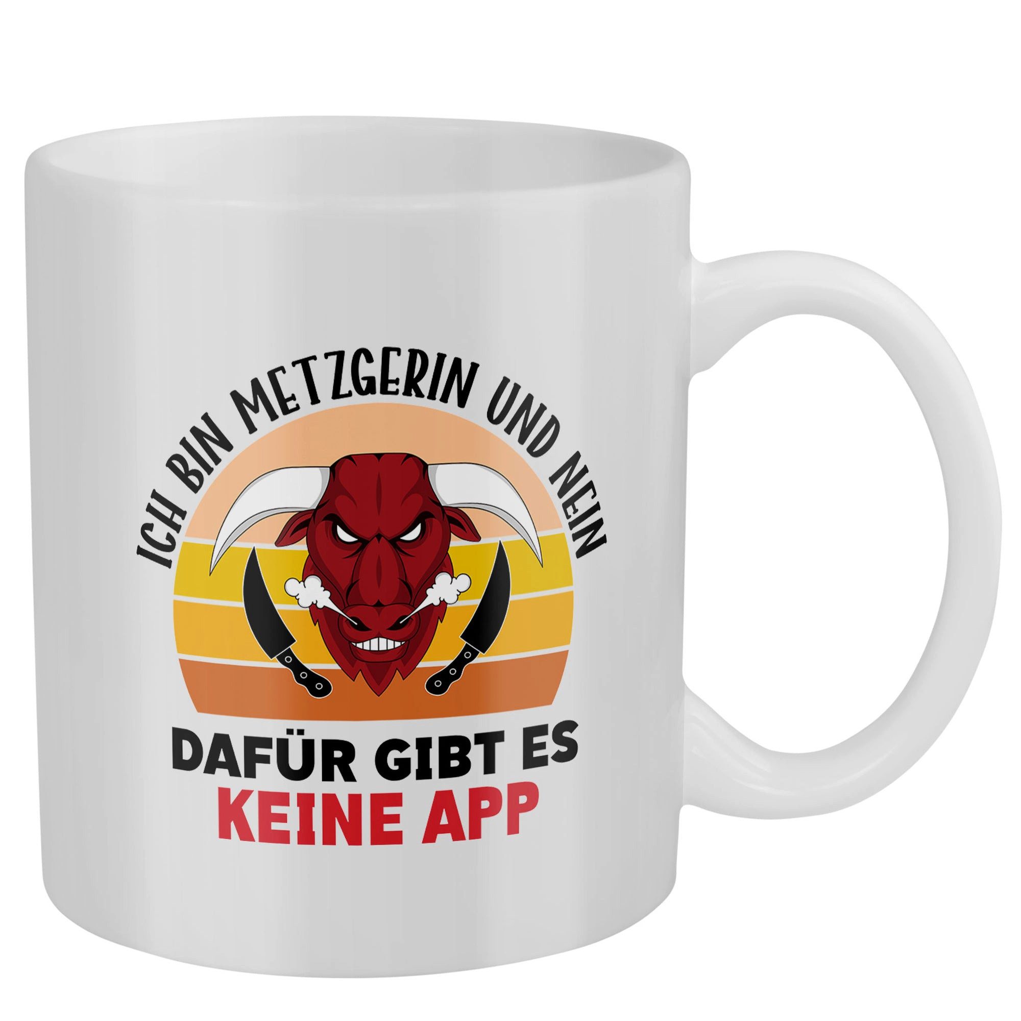 22Feels Tasse Metzgerin Geschenk Frauen Spruch Beruf Ausbildung Abschluss, Keramik, Made in Germany, Spülmaschinenfest, Beidseitig