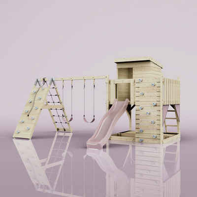 PolarPlay Spielturm Frida, Altrosa - Kinderschaukel