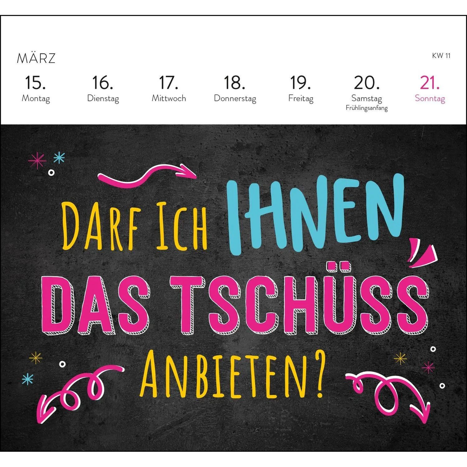 groh Verlag Tischkalender Postkartenkalender 2027: Falls mich jemand sucht: Ich bin im Eimer