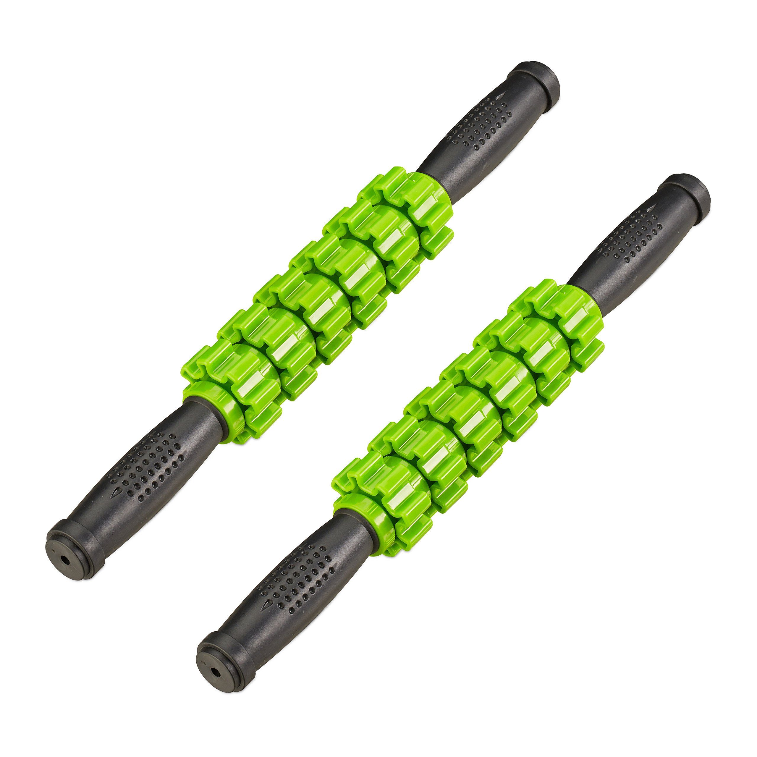 Massageroller 2x Faszien Massageroller mit Griff
