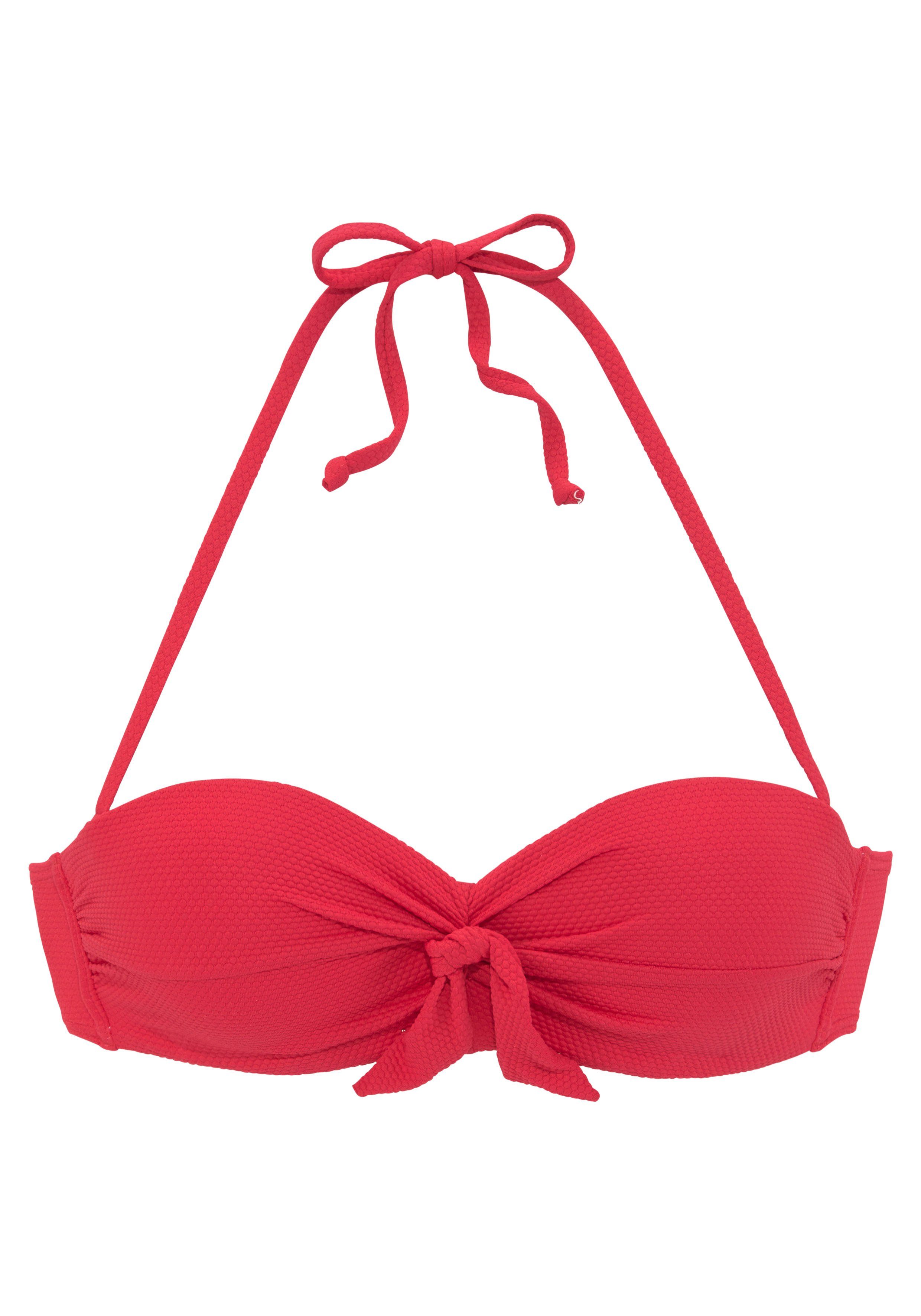 LASCANA Bügel-Bandeau-Bikini-Top Cana, mit Schleife vorne günstig online kaufen
