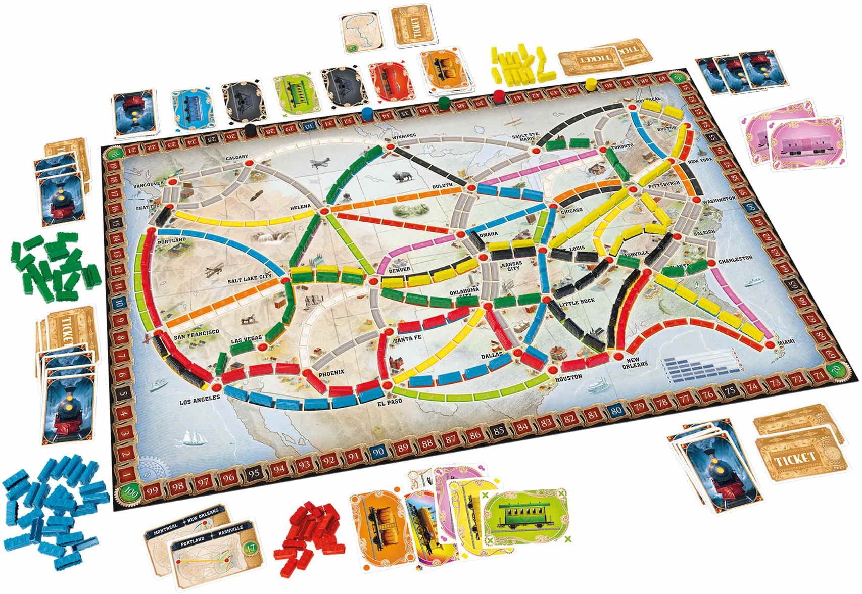 Days of Wonder Spiel Familienspiel Strategiespiel Zug um Zug (Refresh) DOWD0047