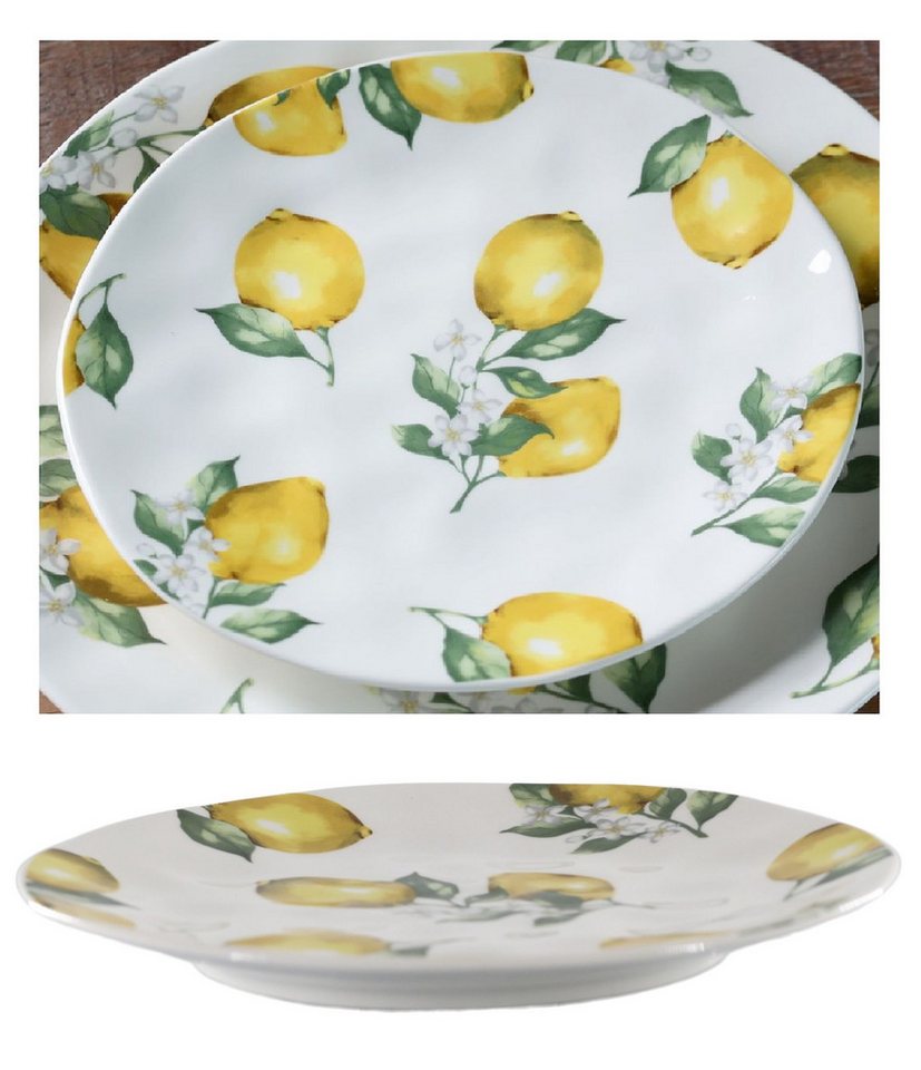 Chic Antique Kuchenteller Chic Antique - Teller Kuchenteller D 20cm Porzellan Zitronen 61097719