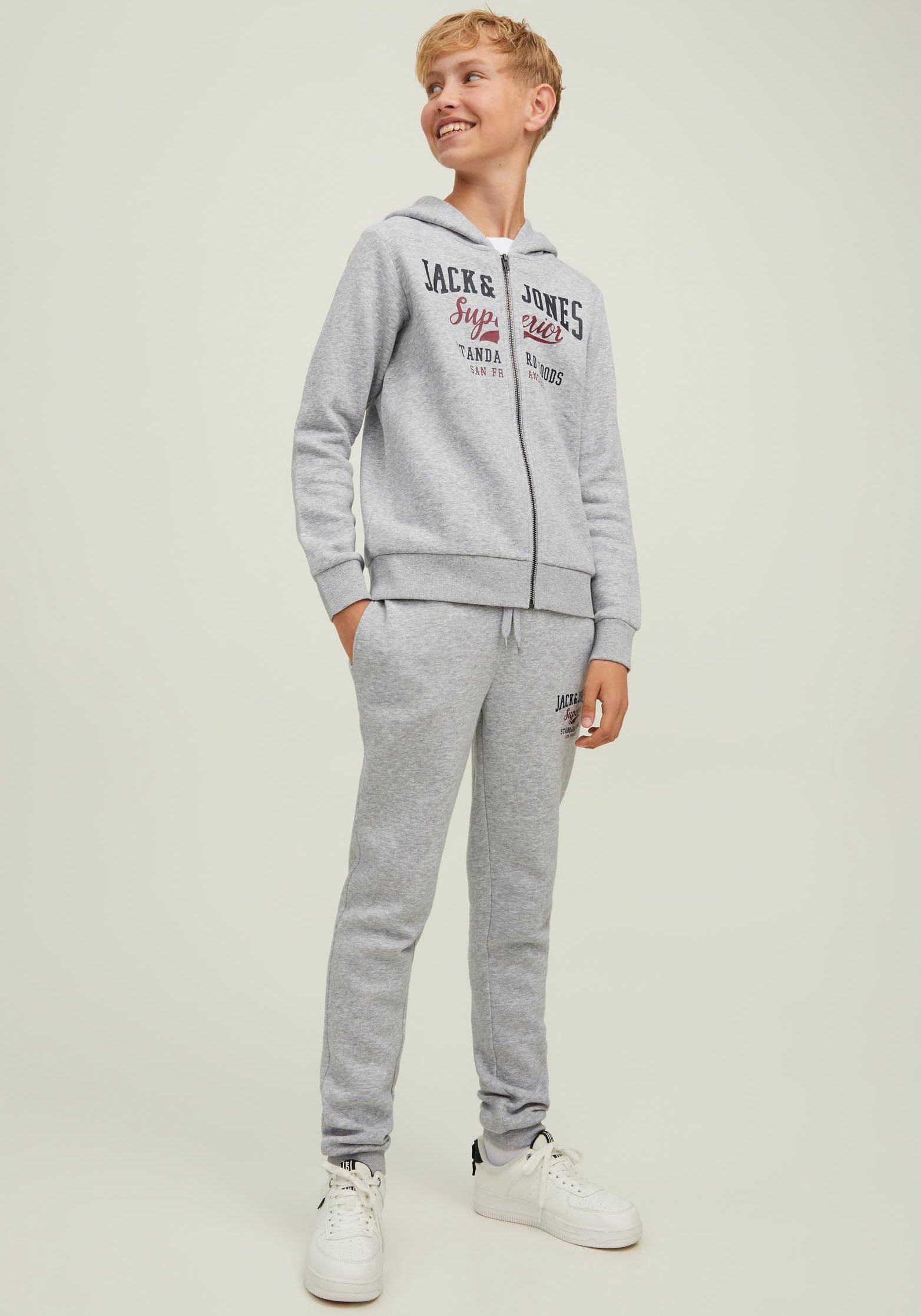 Jones Kapuzensweatjacke Jack grey melange Junior & light