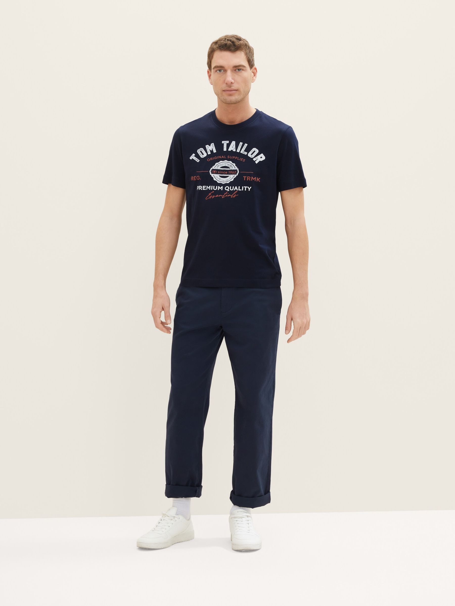 TOM TAILOR T-Shirt Logo 2-er Pack Kurzarm Set mit Logo für Herren (2-tlg) T-Shirt mit Logo Print – Bild 4 von 5