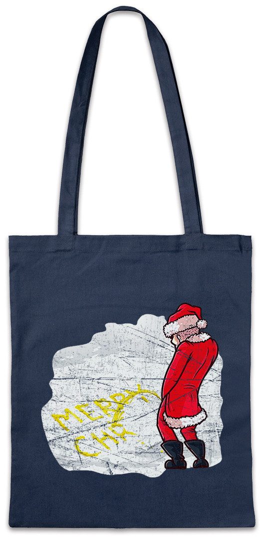 Urban Backwoods Beuteltasche Santa Snow Stofftasche Bad Weihnachtsmann Santa Fun Clause Weihnachten (1-tlg), Xmas Let it Snow
