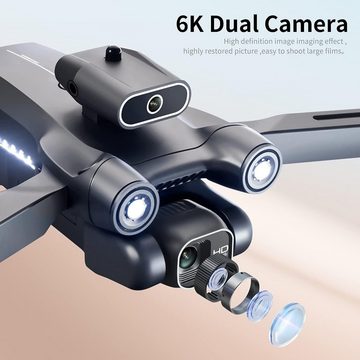 Goolsky Drohne (6K, Dual 6K Kamera Quadcopter, Hindernisvermeidung, Optikfluss, Gestenfoto)
