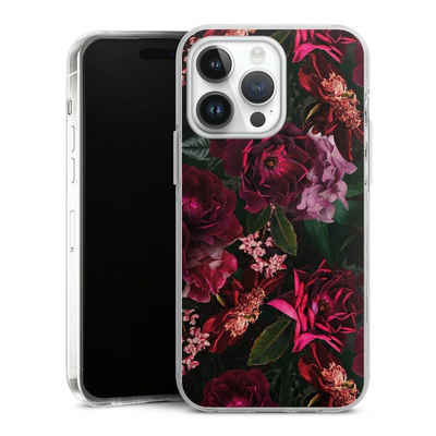 DeinDesign Handyhülle Rose Blumen Blume Dark Red and Pink Flowers, Apple iPhone 14 Pro Max Hülle Bumper Case Handy Schutzhülle